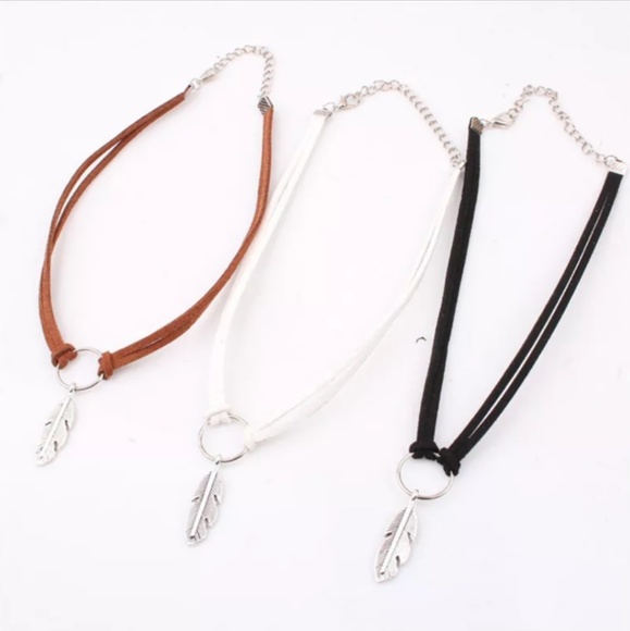 🍒 LAST! COCO Boho Leather Leaf Necklace - Picture 2 of 6